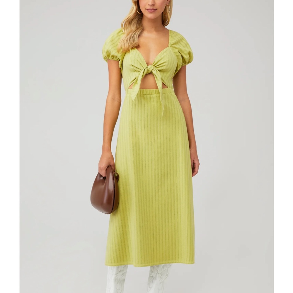 Show Me Your MuMu Gabrielle Tie Dress Pear